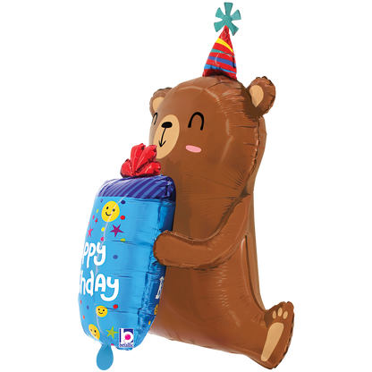 1 Balloon XXL - Birthday Smiley Gift Bear