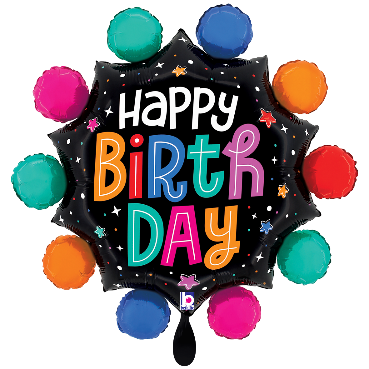1 Balloon XXL - Colorful Circles Birthday