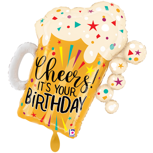 1 Balloon XXL - Birthday Fun Confetti Beer
