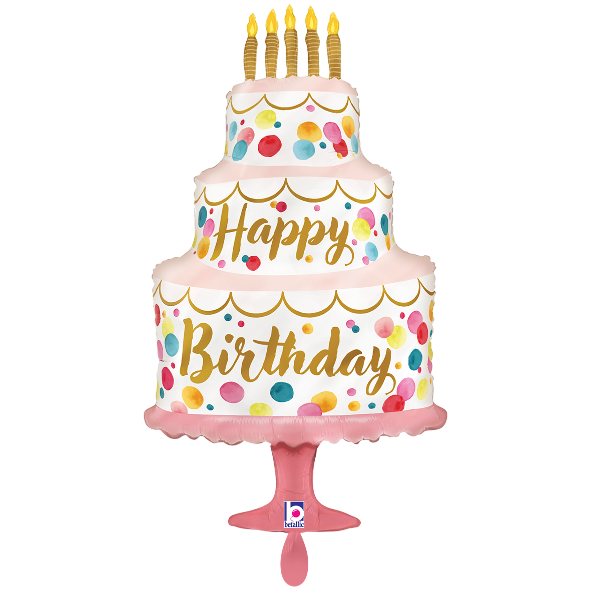 1 Balloon XXL - Satin Birthday Pink Cake