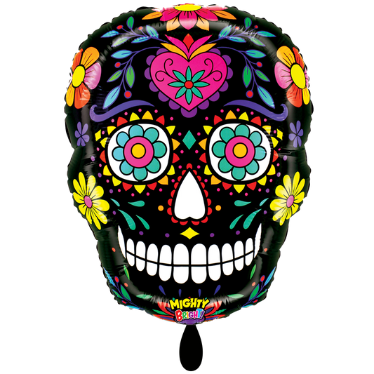 1 Balloon XXL - Mighty Black Sugar Skull