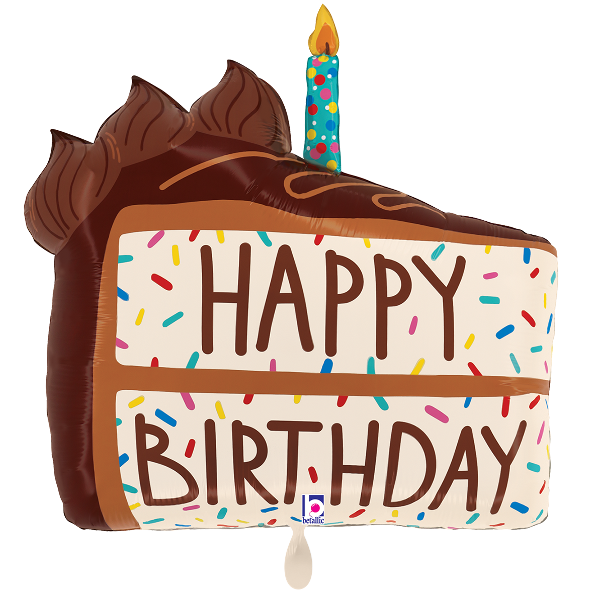 1 Balloon XXL - BDay Chocolate Cake Slice