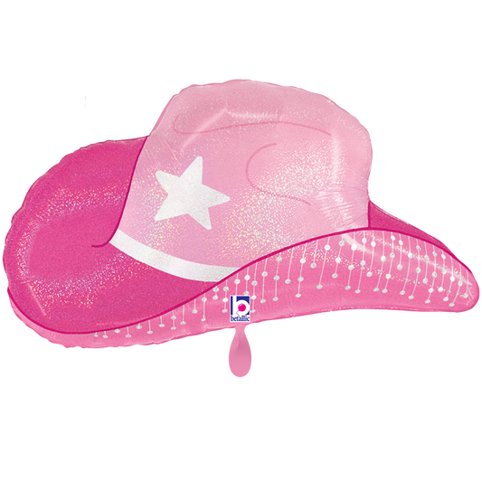 1 Balloon XXL - Pink Cowgirl Hat