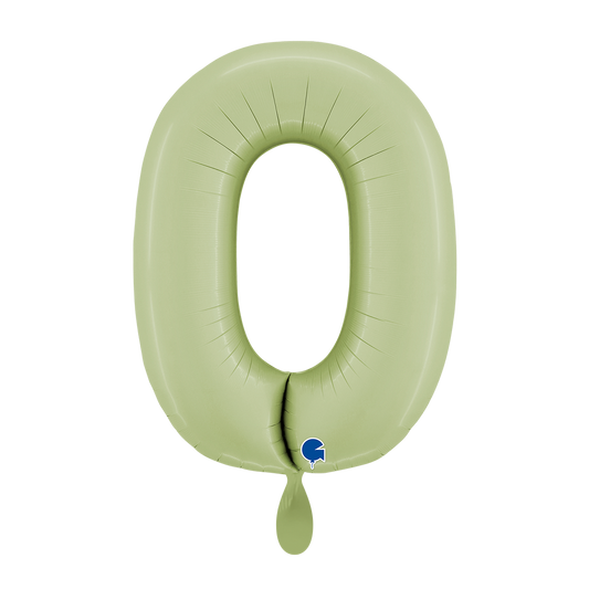 1 Balloon XL - Number 0 - Satin Olive Green
