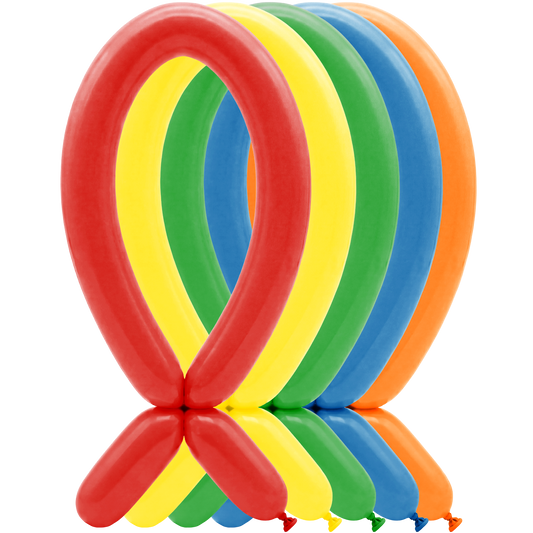 100 Modelling Balloons - 5x152cm -  Fashion  Assortment