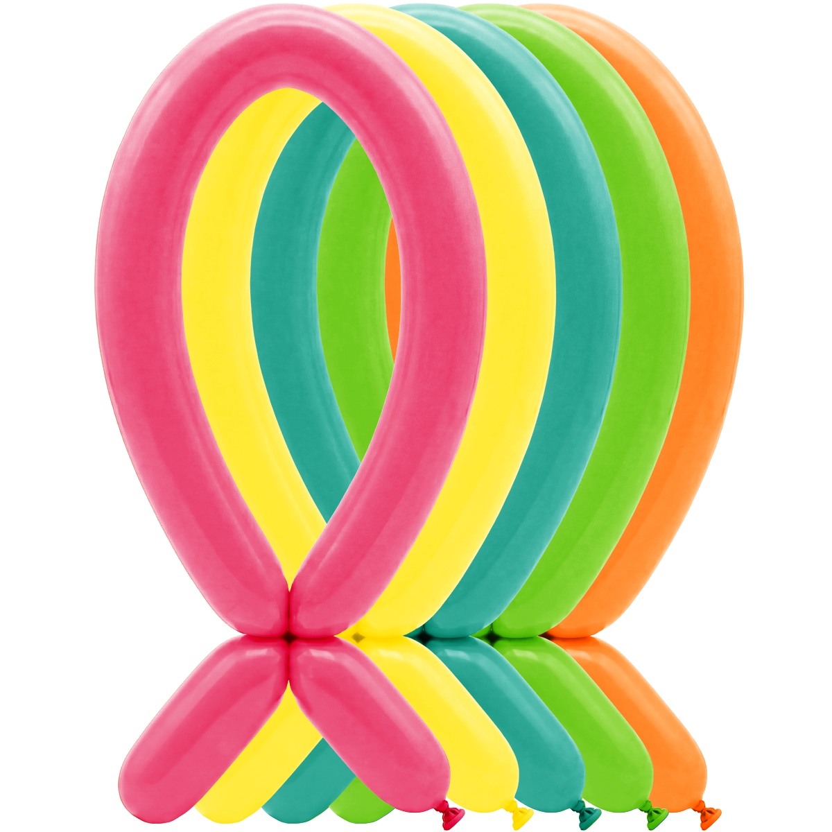100 Modelling Balloons - 5x152cm -  Tropical Assortment