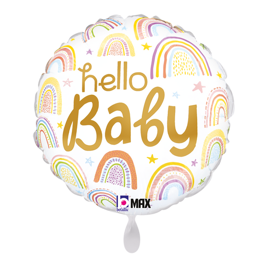1 Balloon - Hello Baby Rainbow
