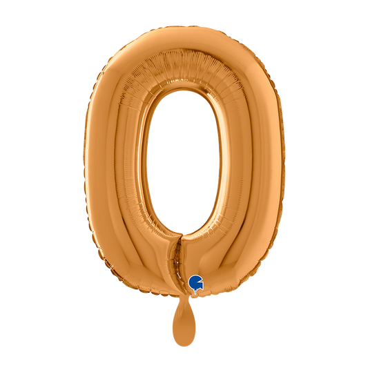 1 Balloon XL - Number 0 - Gold