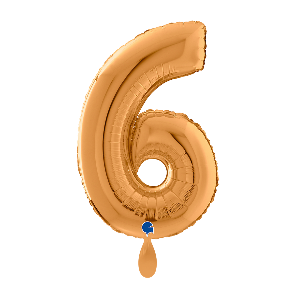 1 Balloon XL - Number 6 - Gold