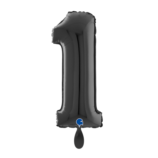 1 Balloon XL - Number 1 - Black