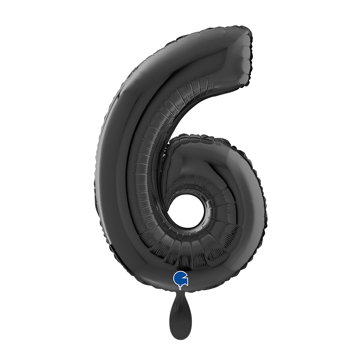 1 Balloon XL - Number 6 - Black