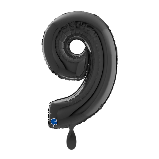 1 Balloon XL - Number 9 - Black