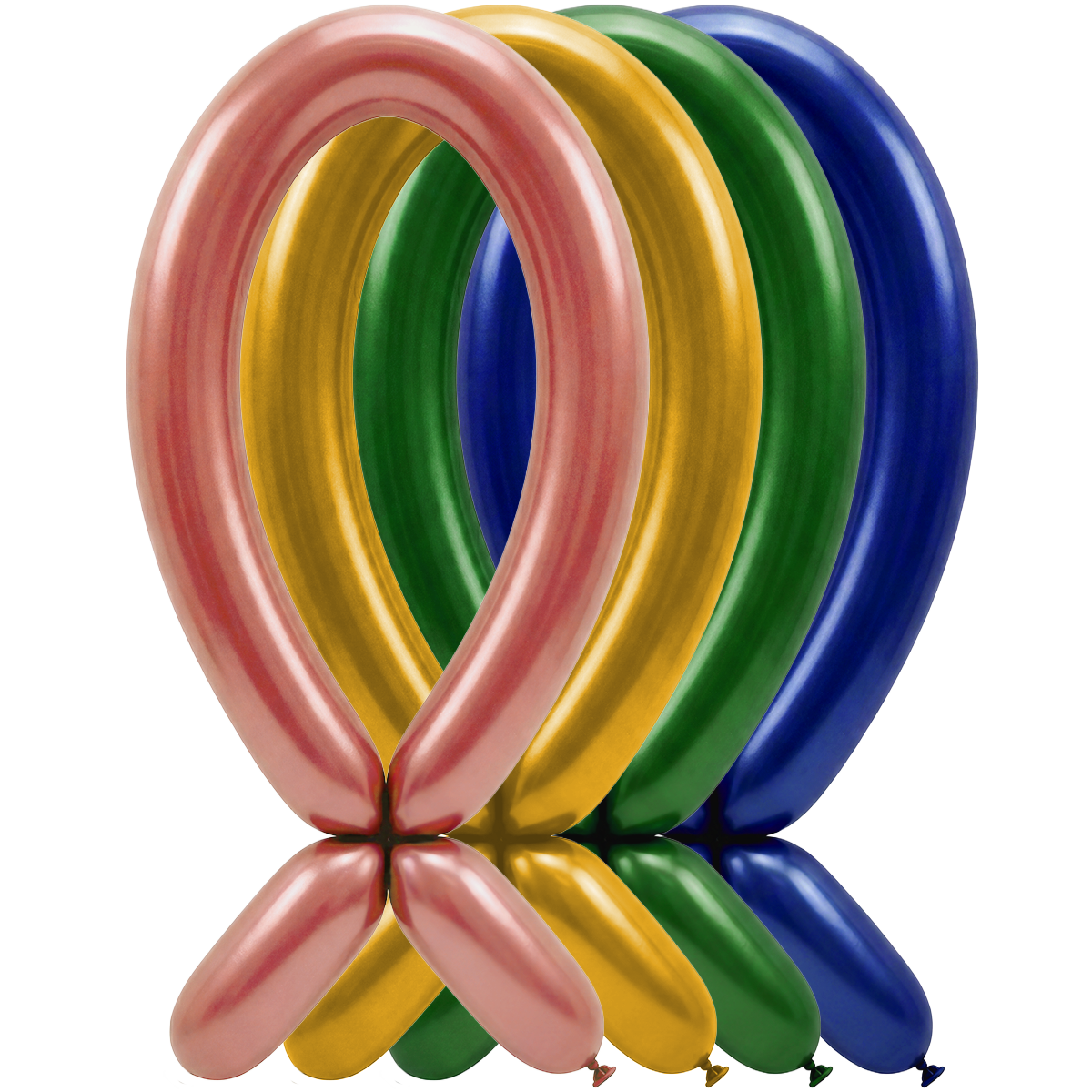 100 Modelling Balloons - 5x152cm -  Metallic Assortment