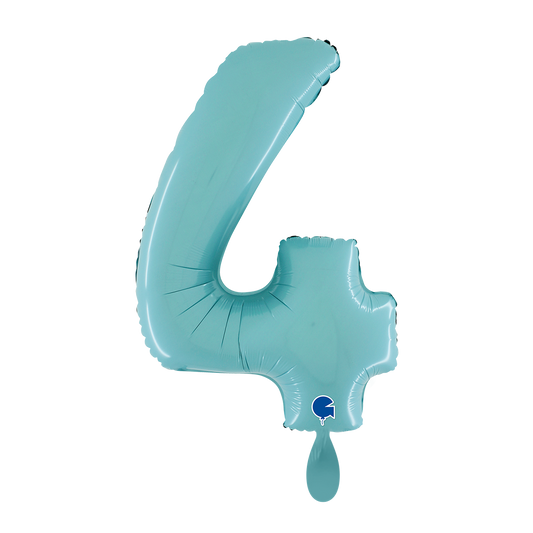 1 Balloon XL - Number 4 - Pastel Blue