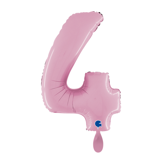 1 Balloon XL - Number 4 - Pastel Pink