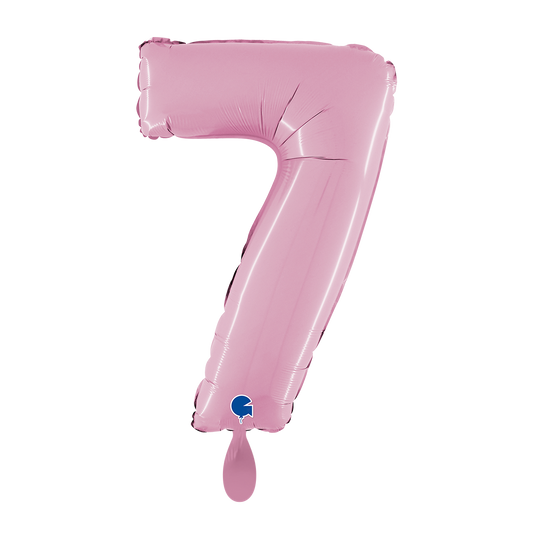 1 Balloon XL - Number 7 - Pastel Pink