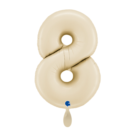 1 Balloon XL - Number 8 - Satin Cream