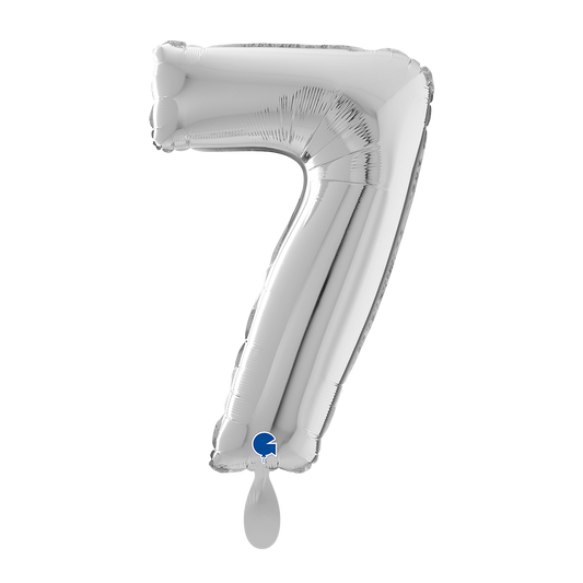 1 Balloon XL - Number 7 - Silver