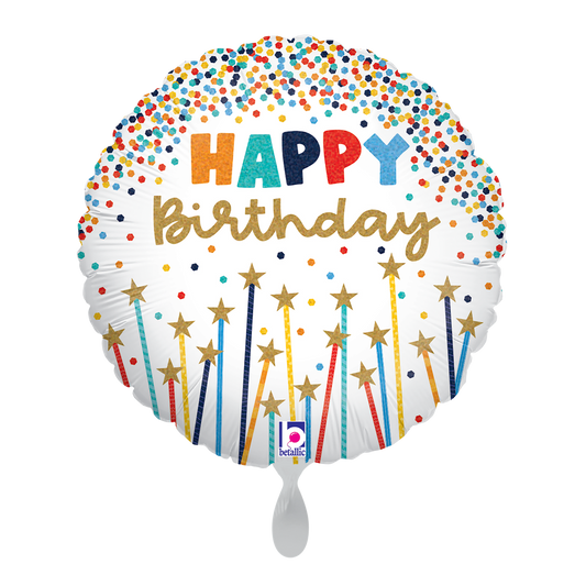 1 Balloon - Birthday Star Candles