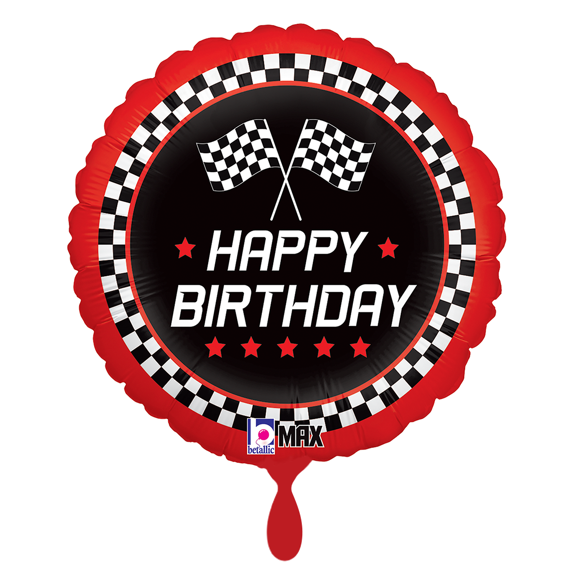 1 Balloon - Checkered Flag Birthday