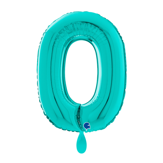 1 Balloon XL - Number 0 - Tiffany