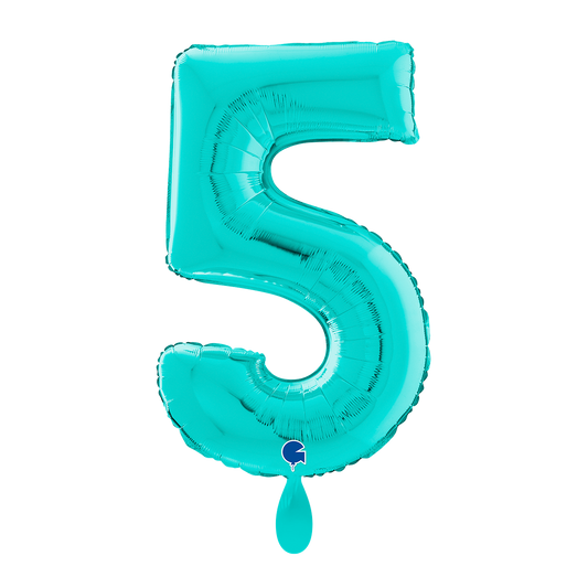 1 Balloon XL - Number 5 - Tiffany