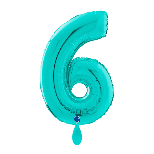 1 Balloon XL - Number 6 - Tiffany