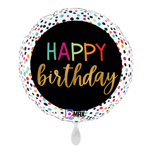1 Balloon - Birthday Colorful Dots