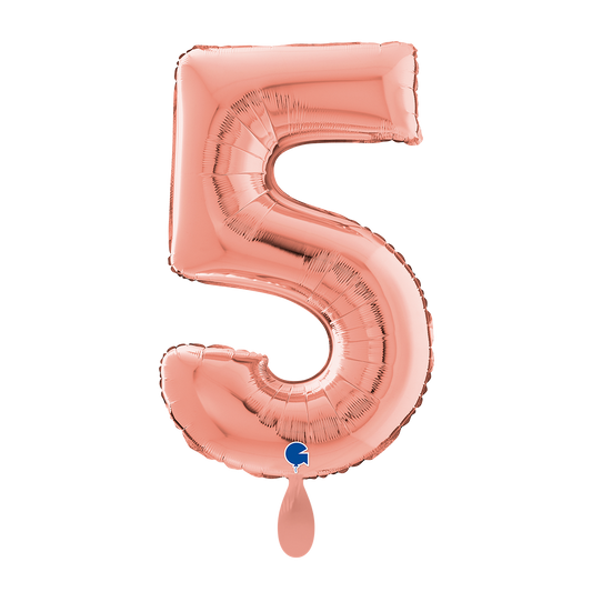 1 Balloon XL - Number 5 - Rose Gold