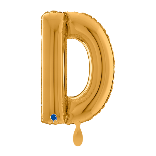 1 Balloon XL - Letter D - Gold
