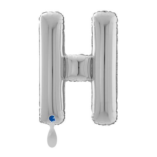 1 Balloon XL - Letter H - Silver