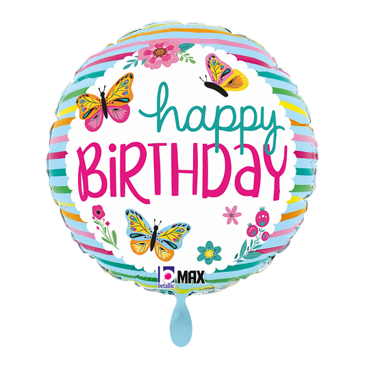 1 Balloon - BDay Colorful Butterflies