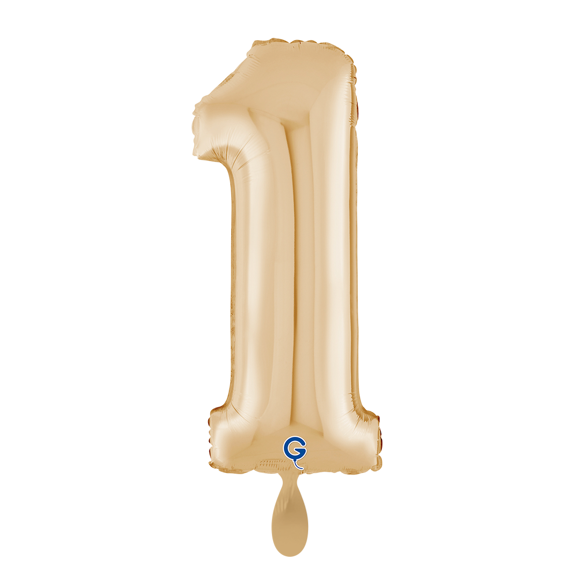 1 Balloon XL - Number 1 White Gold