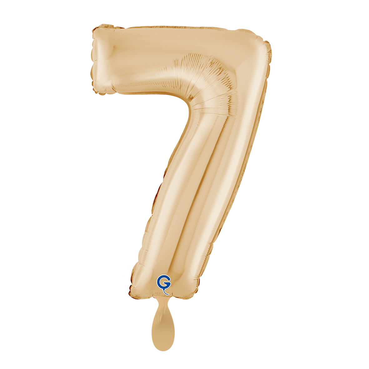 1 Balloon XL - Number 7 White Gold