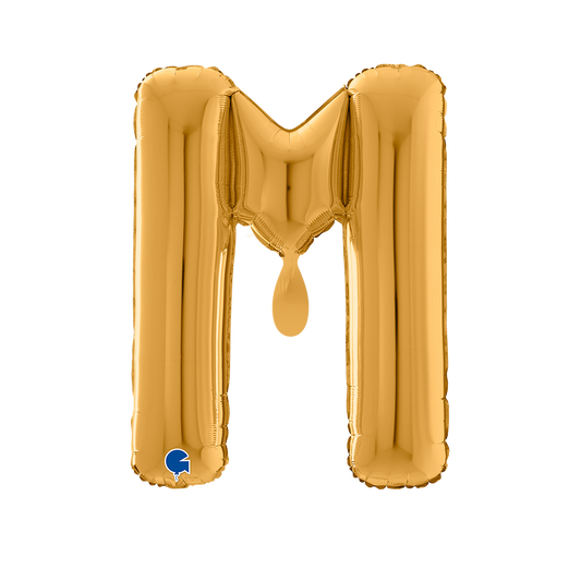 1 Balloon XL - Letter M - Gold