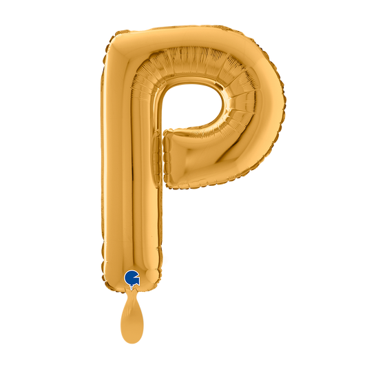 1 Balloon XL - Letter P - Gold