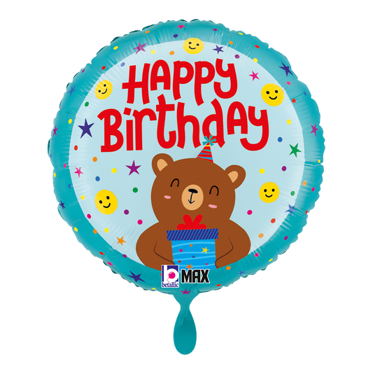 1 Balloon - Birthday Smiley Bear