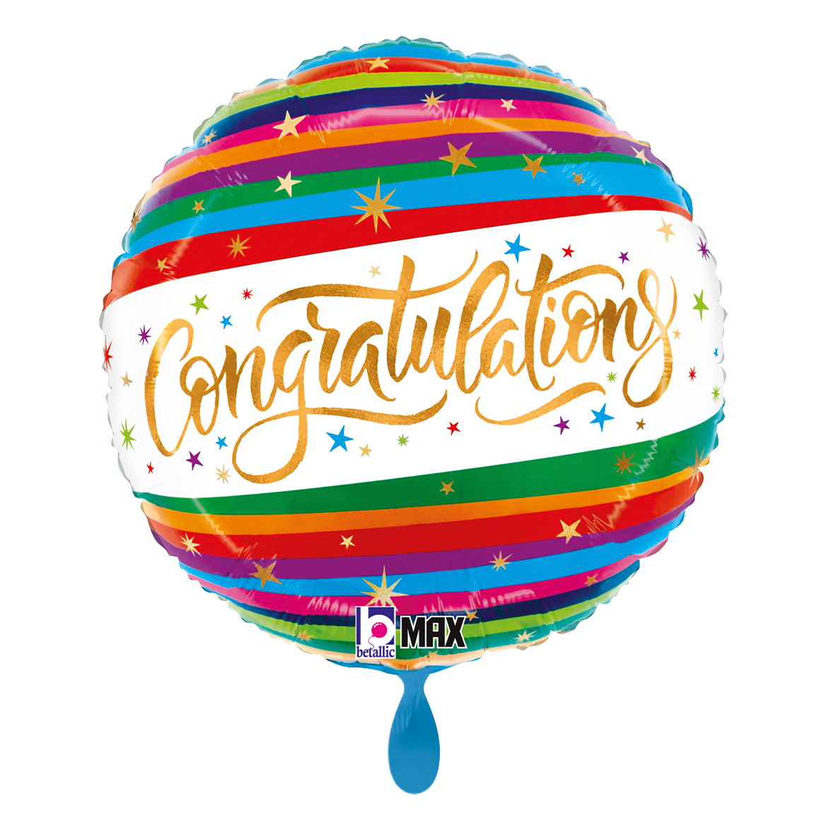 1 Balloon - Congratulation Fun Stripe