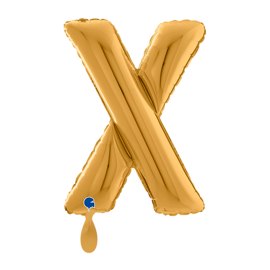 1 Balloon XL - Letter X - Gold
