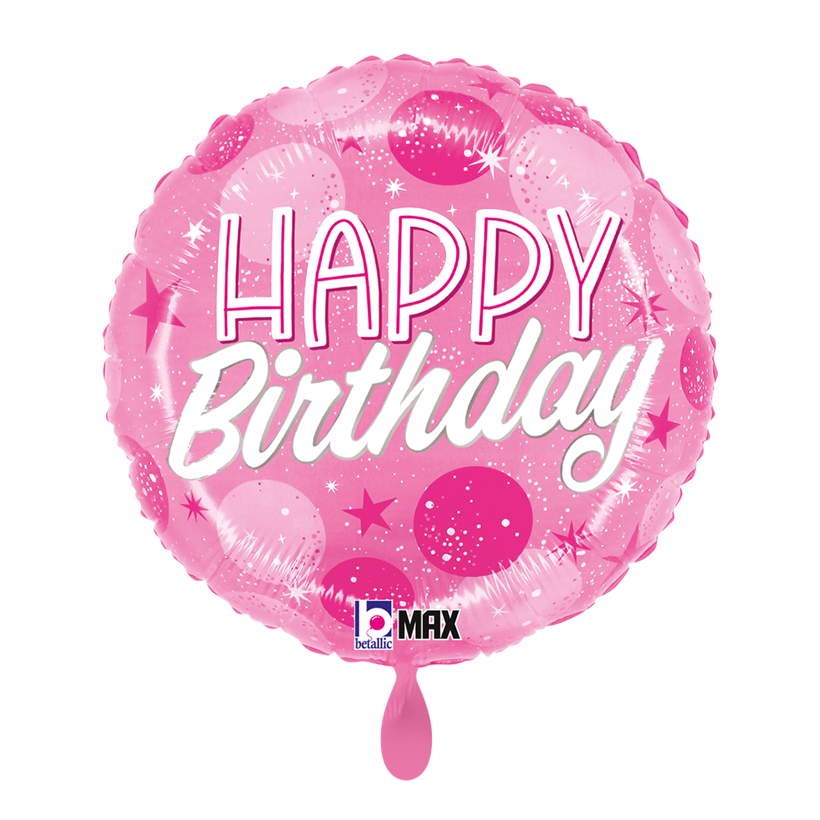1 Balloon - B-Day Pink Sparkle Dots