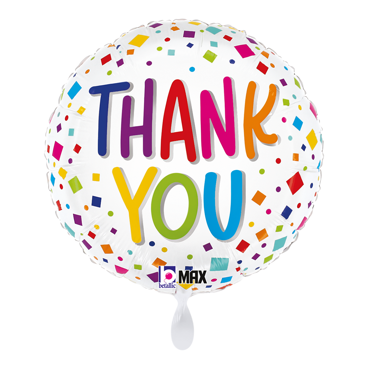 1 Balloon - Thank You Colorful Confetti