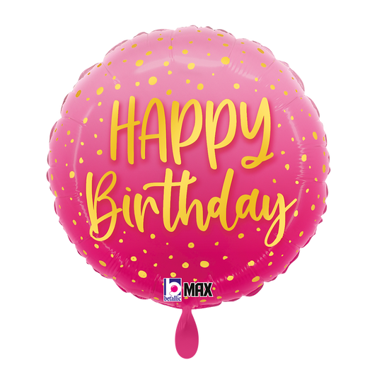 1 Balloon - Pink Happy B-Day