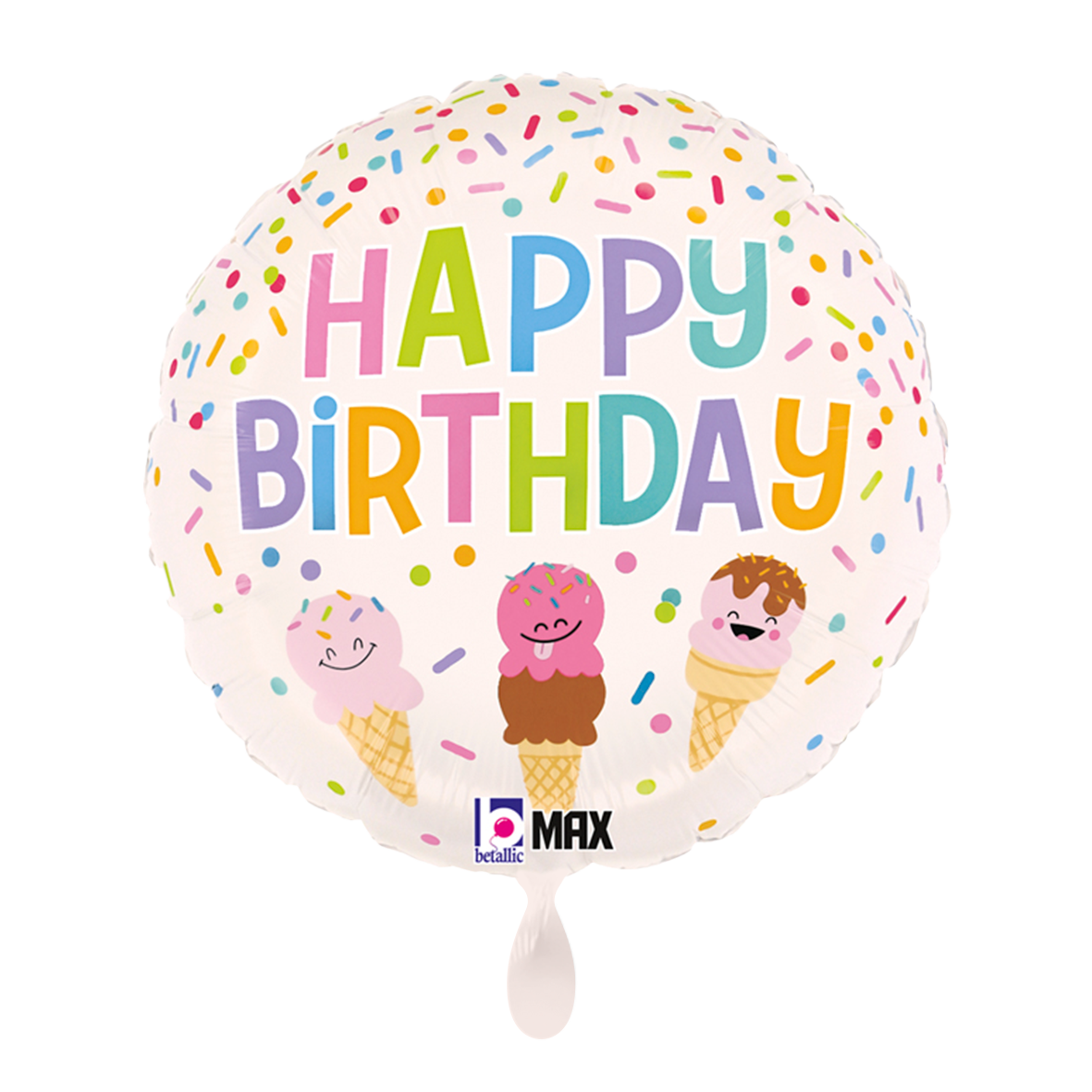 1 Balloon - Happy BDay Ice Cream Cone