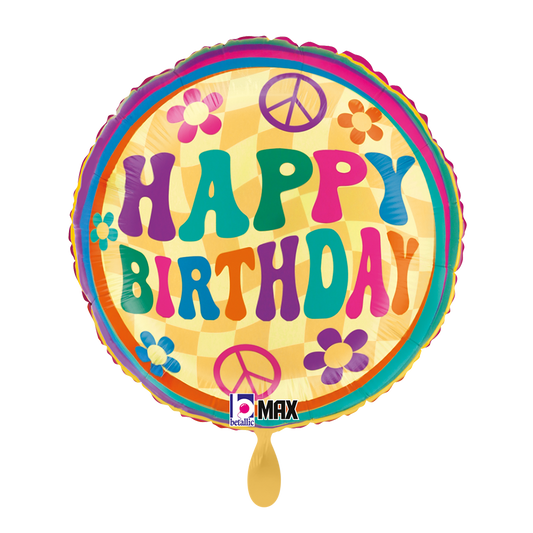 1 Balloon - Groovy Birthday Daisies