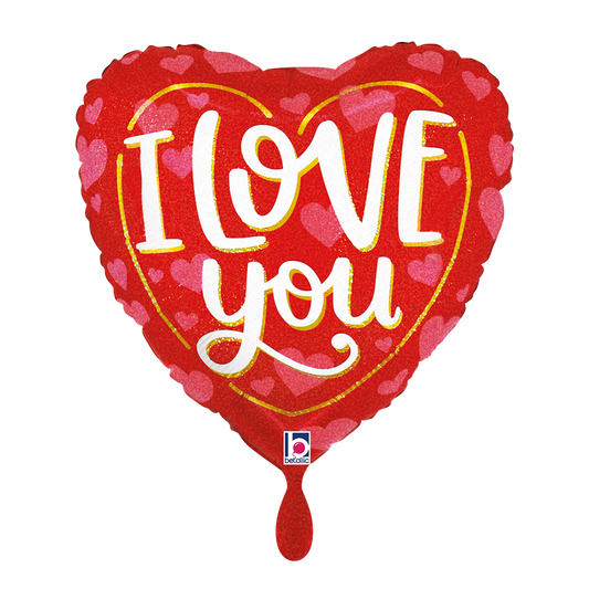 1 Balloon - Love You Classic Hearts
