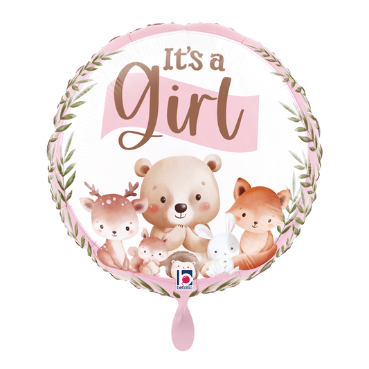 1 Balloon - Woodland It's A Girl