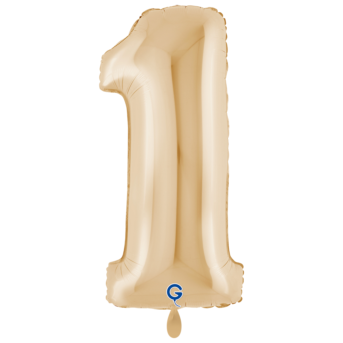 1 Balloon XXL - Number 1 White Gold