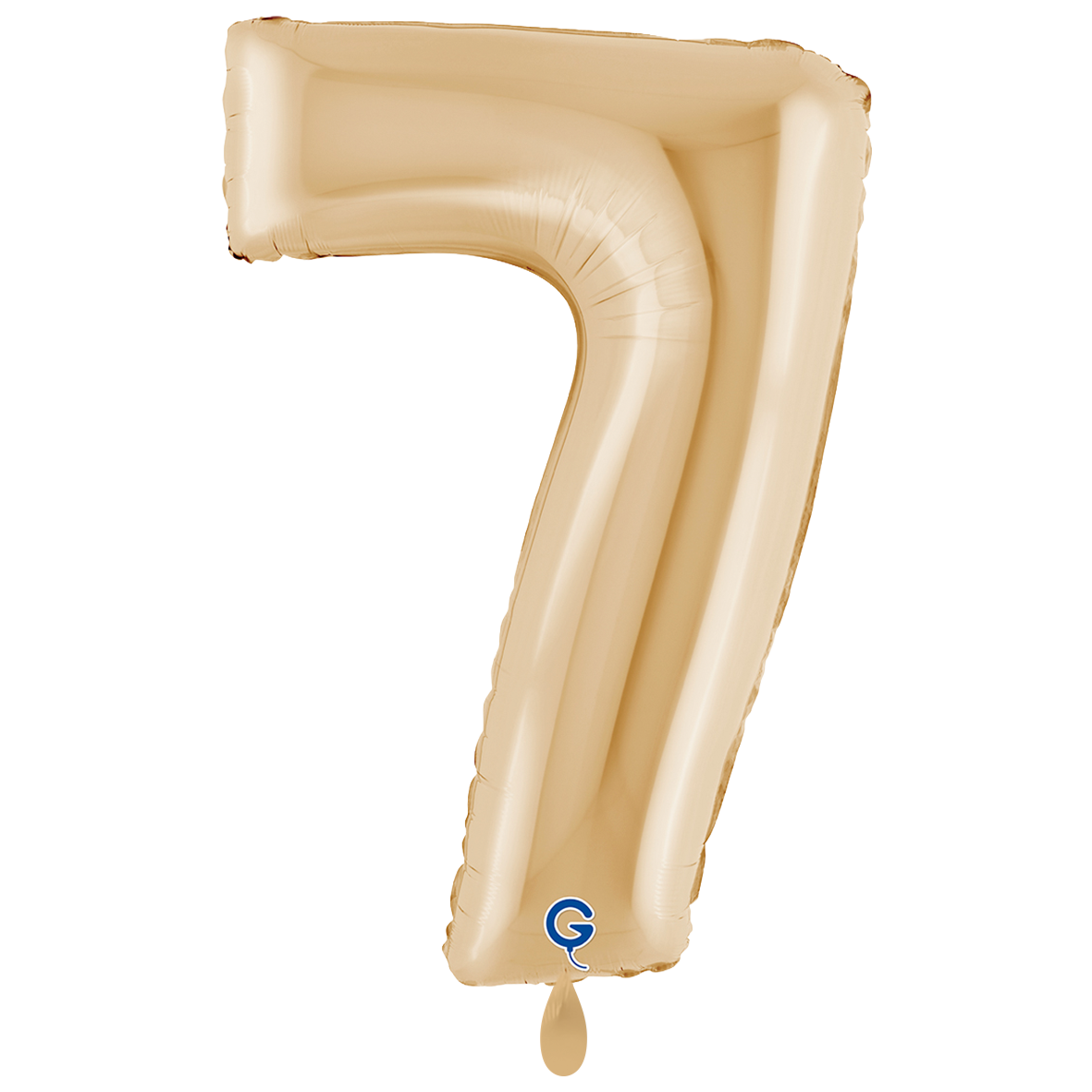 1 Balloon XXL - Number 7 White Gold