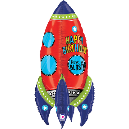 1 Balloon XXL - Dimensionals Blasting Birthday Rocket