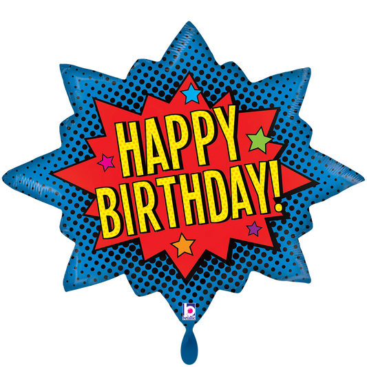 1 Balloon XXL - Superhero Birthday Burst